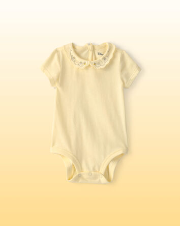 Baby Girl Disney&copy; Winnie the Pooh Embroidered Scalloped Collar Bodysuit - Yellow, 
