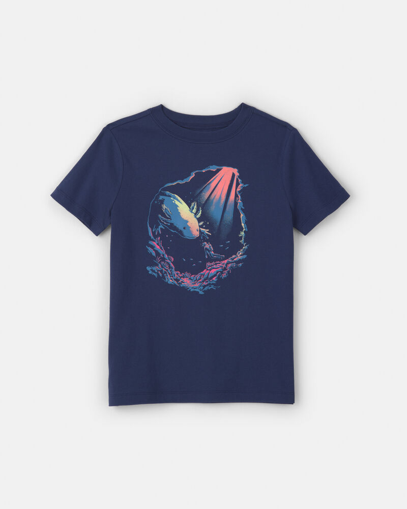 Gar&ccedil;ons - T-shirt &agrave; imprim&eacute; axolotl - Bleu marine, image 1 sur 2 diapositives