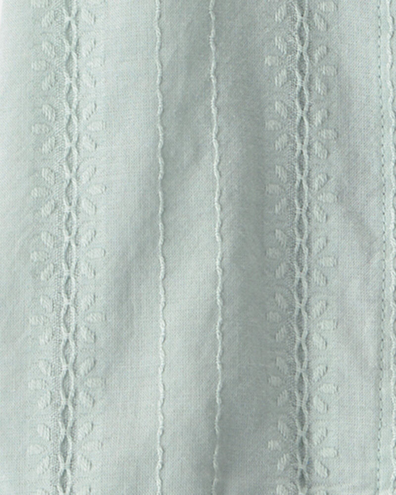 Baby Girl Button-Down Peplum Tank Top - Green, image 2 of 3 slides