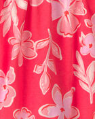 Filles - Jupe-short &agrave; motif de fleurs tropicales - Corail, image 3 sur 3 diapositives