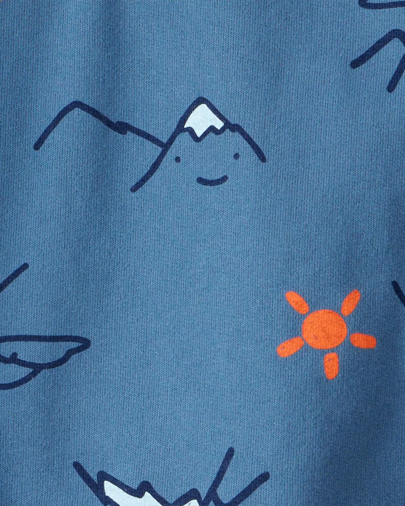 Toddler Boy 2-Piece DayDream Fleece Mountain Quarter-Zip & Jogger Set - Blue, image 2 of 3 slides