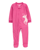 Toddler 1-Piece Unicorn Fleece Footie Pyjamas, image 1 of 4 slides