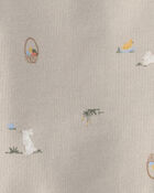 Baby 2-Piece Easter Bunny French Terry Tee & Pant Set - Cream, image 5 of 6 slides
