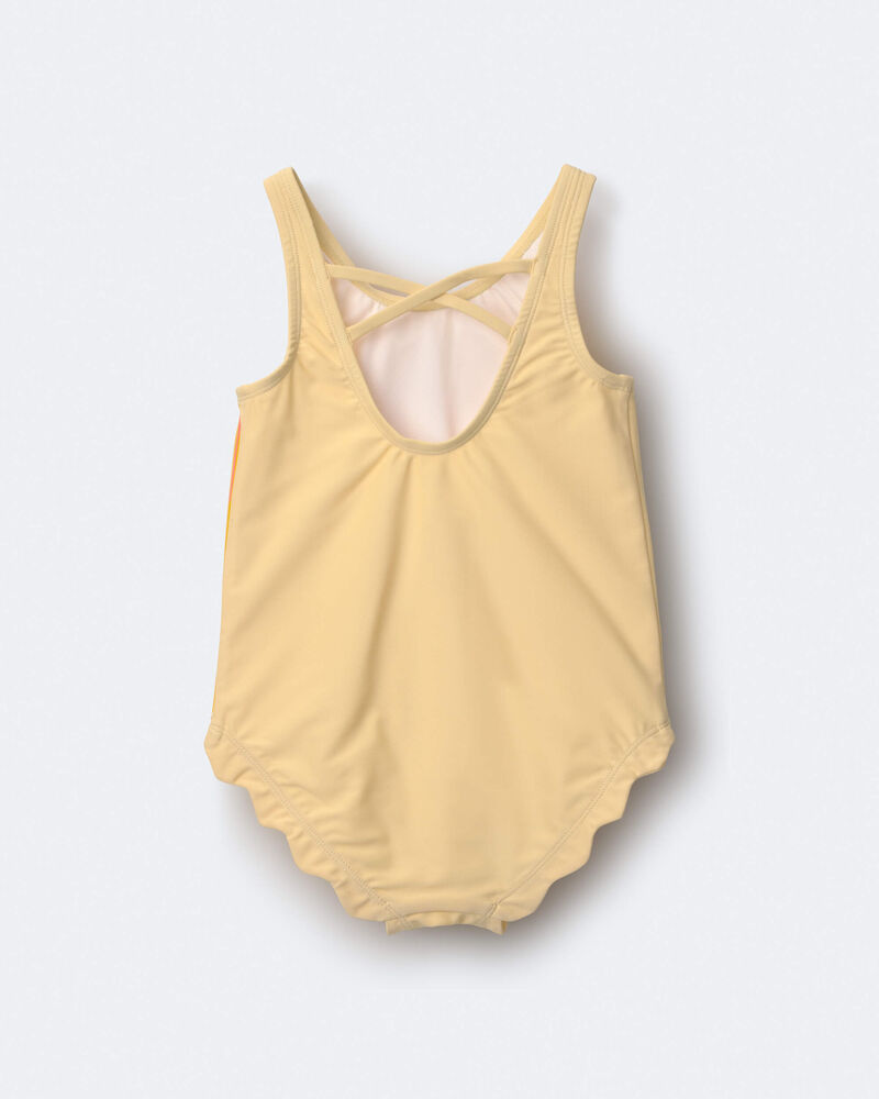 Tout-petit fille - Maillot 1 pi&egrave;ce &agrave; bordure festonn&eacute;e &agrave; imprim&eacute; soleil - Jaune, image 5 sur 6 diapositives