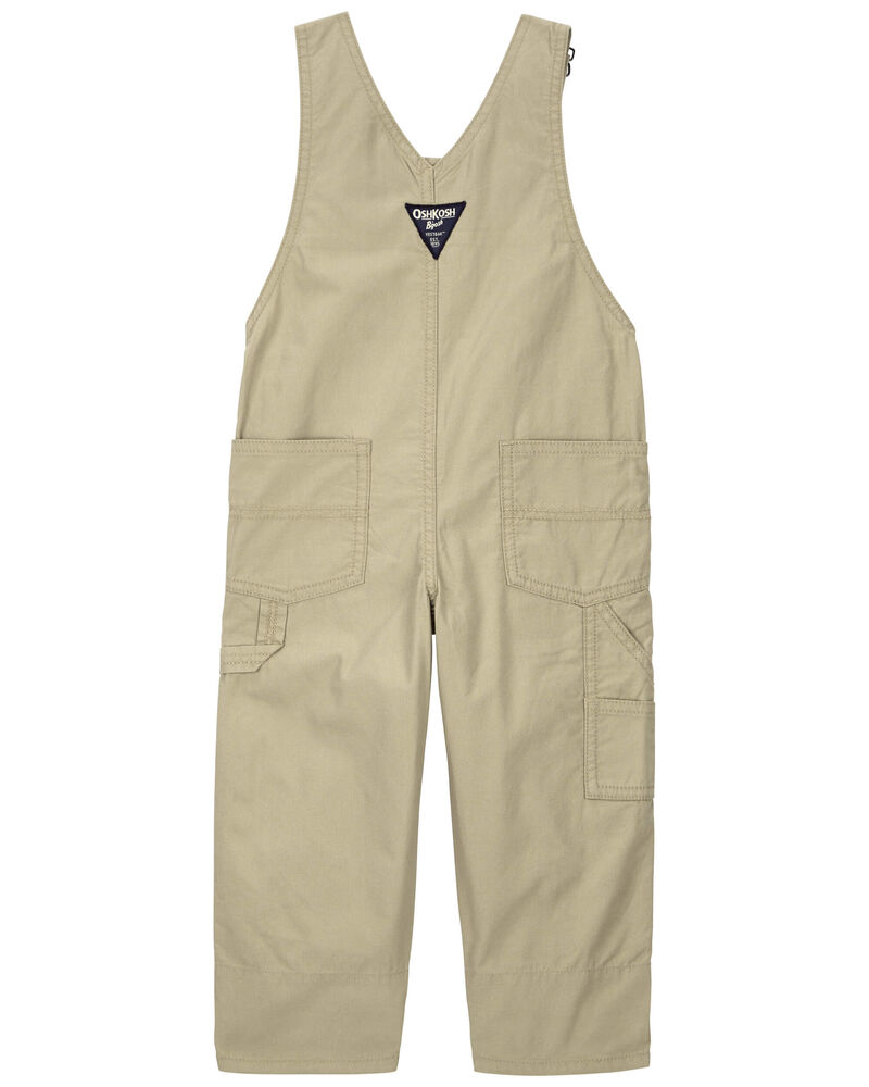 Toddler Classic Plaid-Lined Canvas Overalls, image 2 of 4 slides