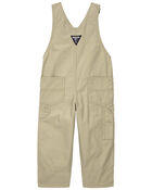 Toddler Classic Plaid-Lined Canvas Overalls, image 2 of 4 slides