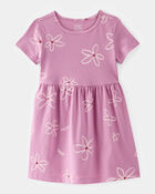 Toddler Girl Flower Print Dress, image 1 of 4 slides