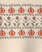 Kids Organic Cotton Fair Isle Sweater Knit Pullover, image 3 of 4 slides