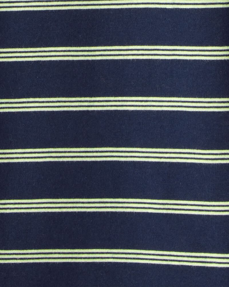 Toddler Boy Striped Long-Sleeve T-Shirt - Navy/Green, image 2 of 3 slides