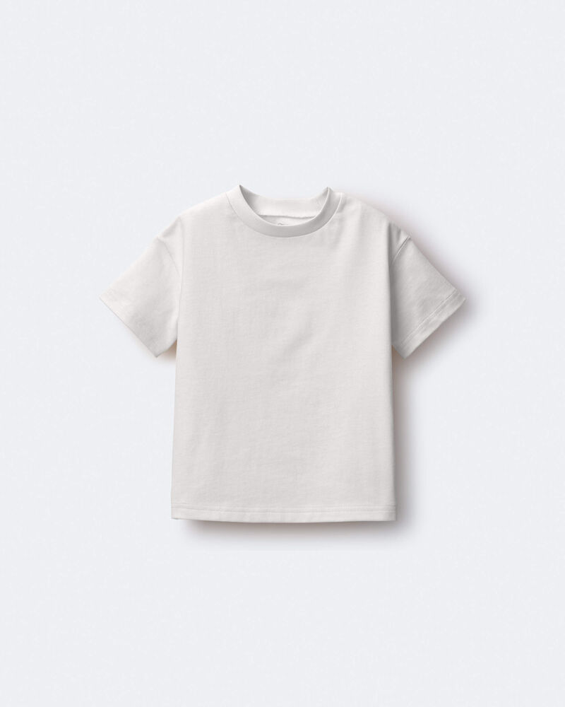 Toddler Relaxed Tee - Cream, image 2 of 5 slides