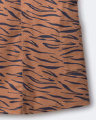 Toddler Girl Otter Pocket Corduroy Jumper in Tiger Print - Brown, image 2 of 2 slides