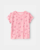Girls Strawberry Rib Loose Fit 2-Piece Pyjama Set - Pink, image 2 of 5 slides