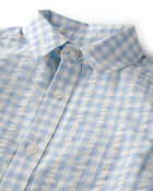 Baby Boy Gingham Button-Front Shirt Made with Organic Cotton, image 2 of 4 slides