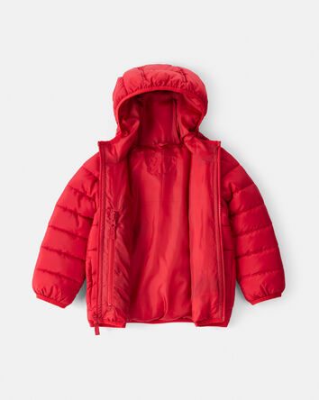 Baby Boy Midweight Packable Puffer - Red, 