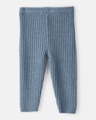 Baby Girl Ribbed Sweater Knit Pants - Blue, image 2 of 4 slides