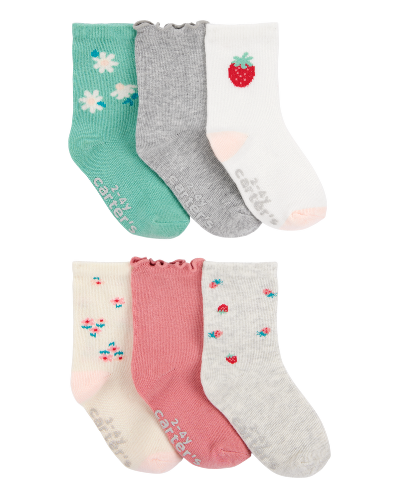 Enfant en bas âge 6 paires de chaussettes à baies, image 1 sur 2 diapositives