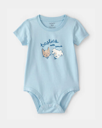 B&eacute;b&eacute; - Cache-couche imprim&eacute; &laquo;Besties With Paws&raquo; - Bleu, 
