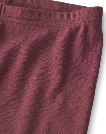 Girls 2-Piece Organic Cotton Pointelle Pajamas, 