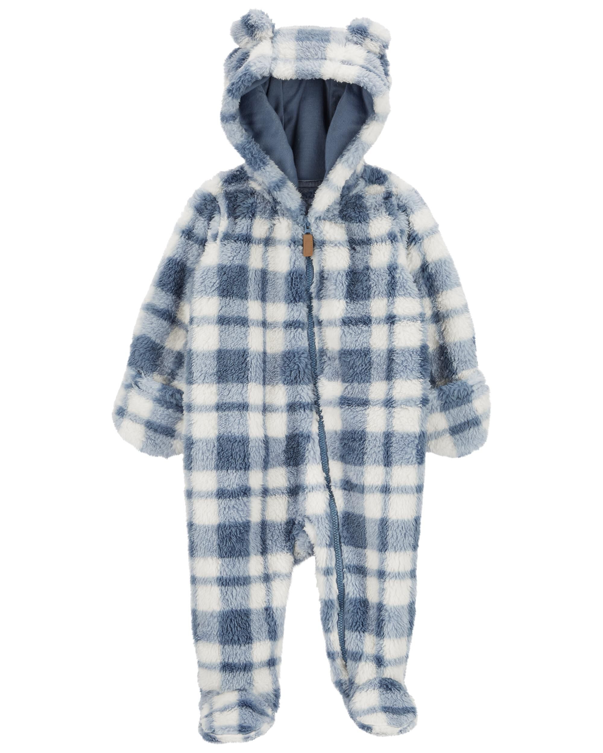 Plaid Sherpa 1 Piece Bunting