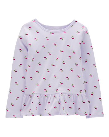 Enfant Haut &agrave; basque &agrave; motifs de cerises, 