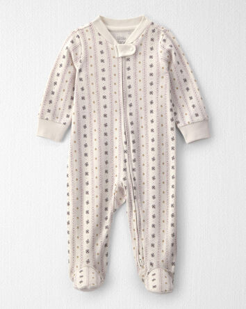 Baby Girl Organic Cotton Pointelle Pyjamas, 