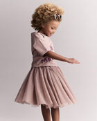 Toddler Girl Avenue Twirl&trade; Midi with Tulle - Mauve, image 5 of 6 slides