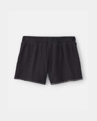 Toddler Girl Contrast Trim Shorts - Black, image 5 of 7 slides