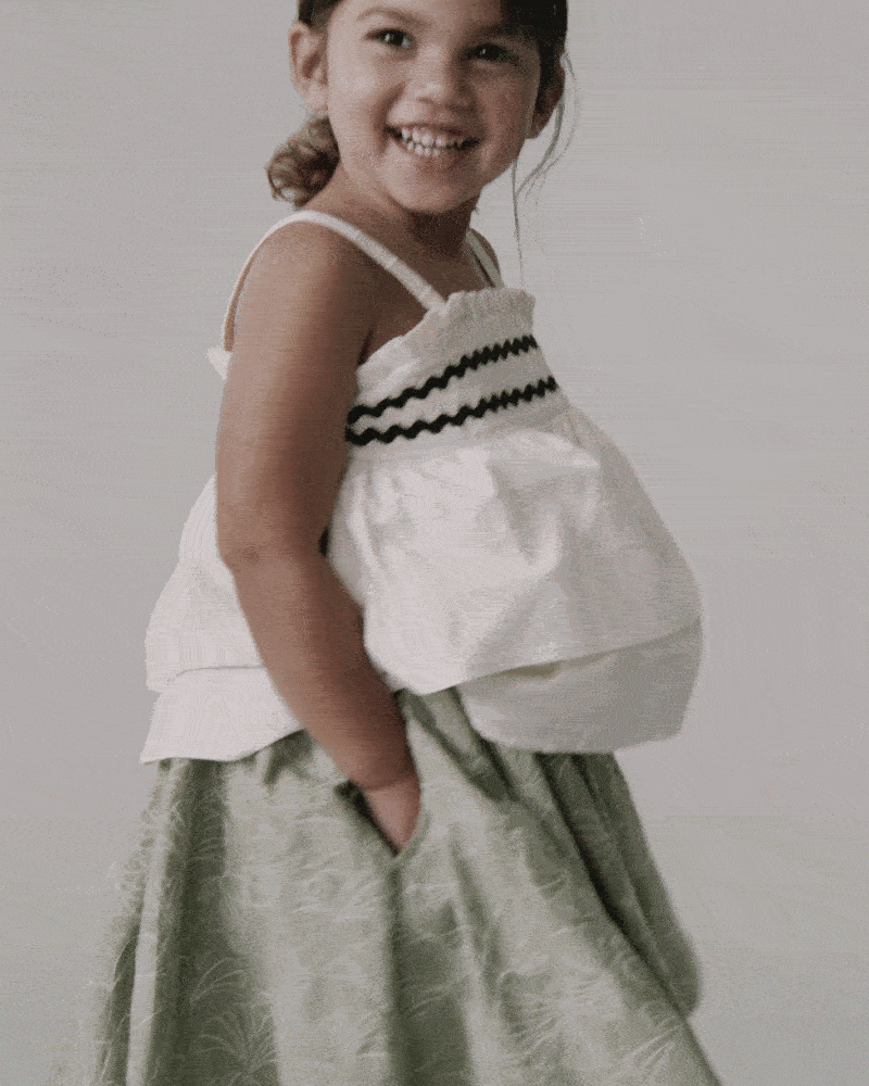 Tout-petit fille - Jupe midi Avenue Twirl&trade; &agrave; imprim&eacute; floral - Vert, image 1 sur 7 diapositives