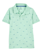 Kid Shark Polo Shirt - Green, image 1 of 2 slides