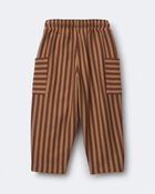 Toddler Boy Striped Pocket Pants - Brown, image 6 of 6 slides