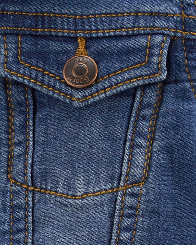 Baby Boy Classic Knit-Like Denim Jacket, image 2 of 4 slides