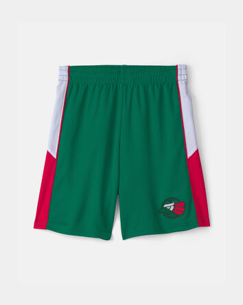 Kid Umbro Mexico Mesh Soccer Shorts - Green/White/Red, 