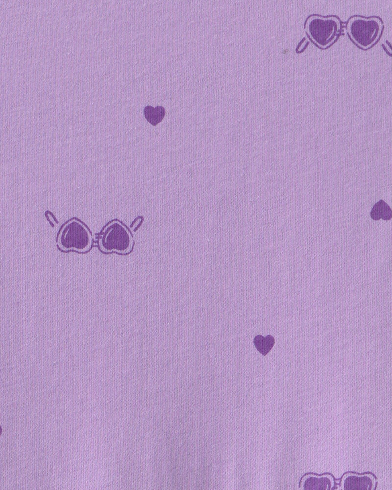 Girls Sunglasses Sleeveless Knit Dress - Purple, image 3 of 4 slides