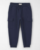 Toddler Boy Organic Cotton French Terry Cargo Pants, image 1 of 6 slides