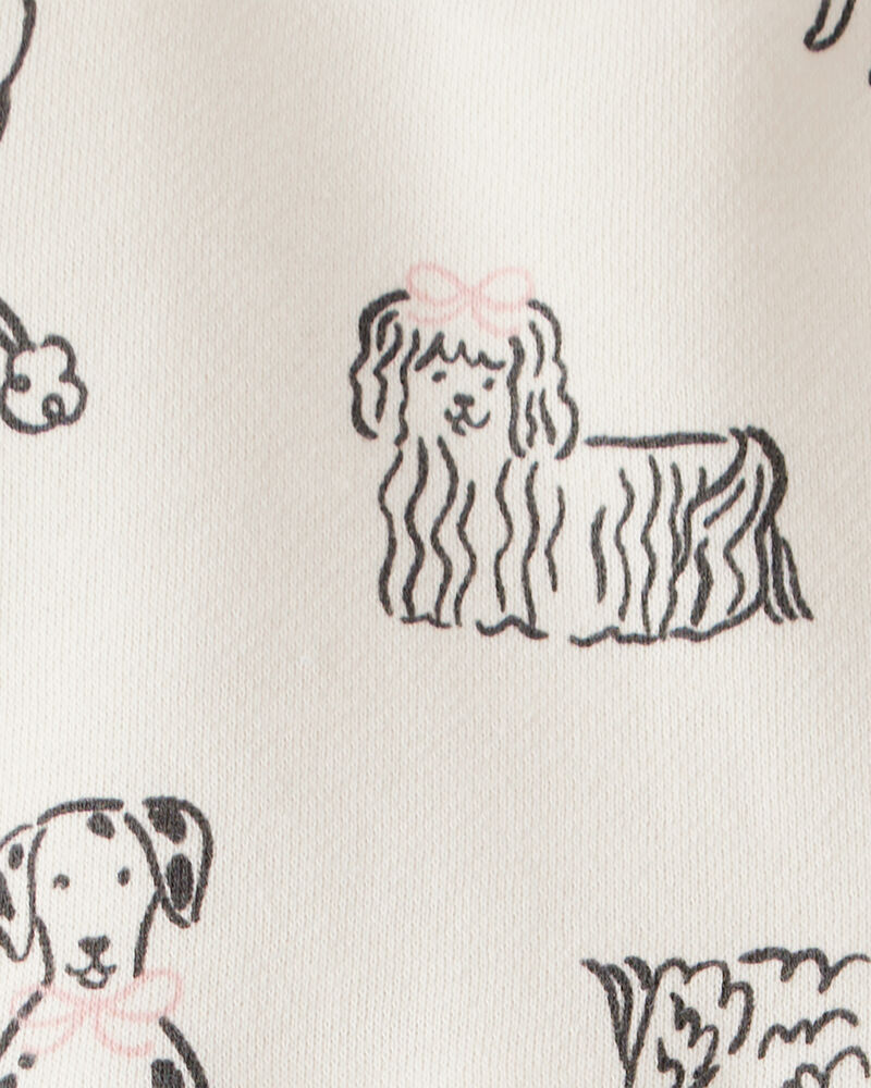 Baby Girl DayDream Fleece Puppy Knit Dress - Ivory, image 3 of 4 slides