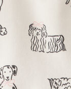 Baby Girl DayDream Fleece Puppy Knit Dress - Ivory, image 3 of 4 slides