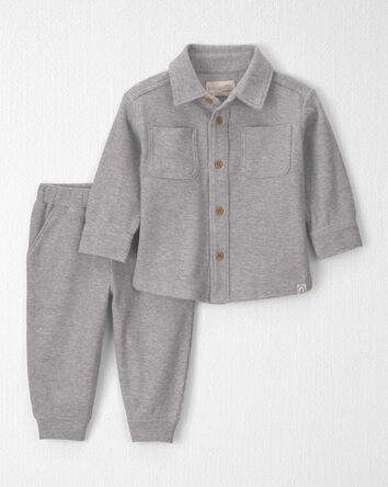 Baby Boy 2-Piece Organic Cotton Waffle Knit Top & Pant Set, 