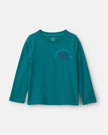 Toddler Boy Snail Long-Sleeve Graphic Tee - Teal, 