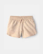 Girls Shell French Terry Shorts - Tan, image 1 of 4 slides