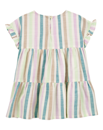 Baby Striped Tiered Dress, 