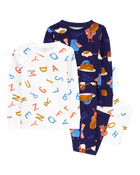 Toddler 4-Piece Monster 100% Snug Fit Cotton Pyjamas, image 1 of 4 slides