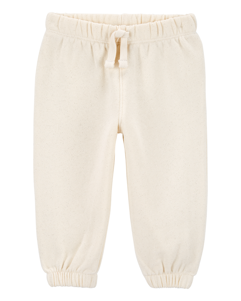 Baby Glitter Pull-On Fleece Joggers, image 1 of 4 slides
