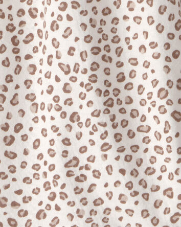 Baby Girl Cheetah Animal Sleeveless Romper - Brown/White, 