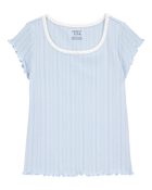 Kid Pointelle Baby Tee, image 1 of 3 slides