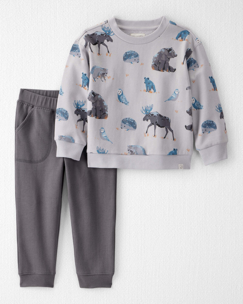 Toddler 2-Piece Midnight Forest Print Set Made with Organic Cotton, image 1 of 5 slides