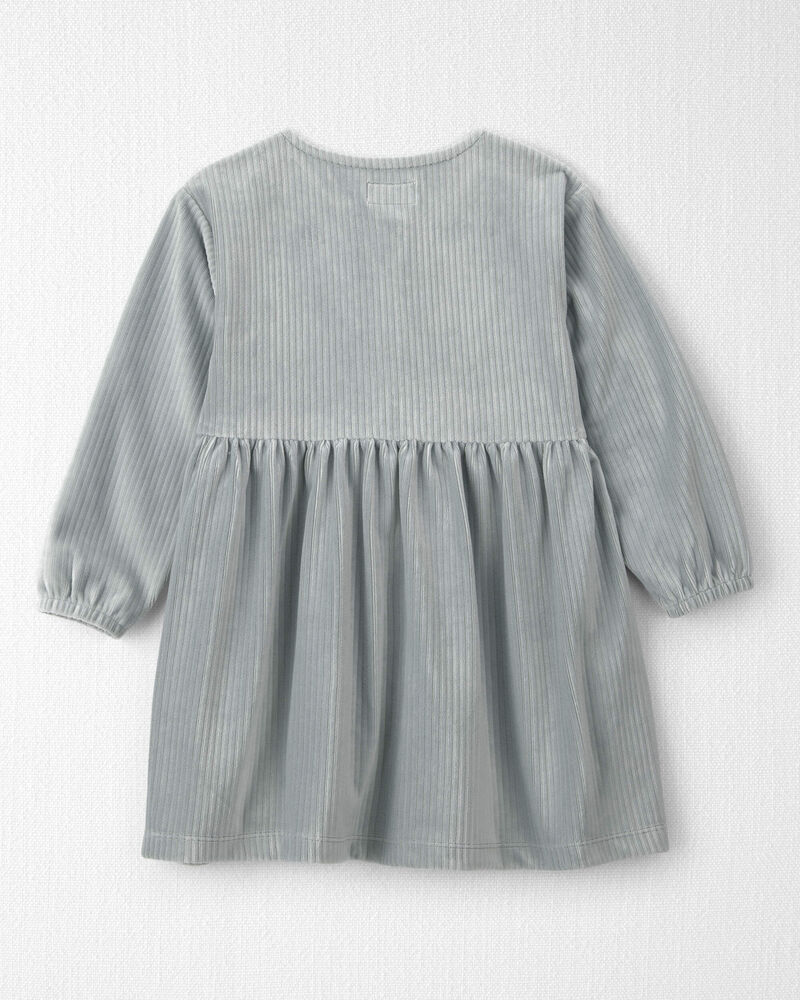 Toute-petit fille - Robe en velours c&ocirc;tel&eacute; recycl&eacute;, image 2 sur 5 diapositives