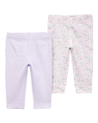 Bébé Emballage de 2 pantalons à fleurs, image 1 sur 5 diapositives