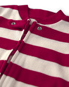 Baby Organic Cotton Ribbed Sleeper in Stripes, image 4 of 5 slides