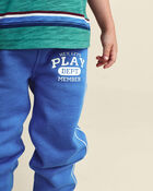 Pantalon de jogging en jersey bouclette &laquo;Play&raquo; pour tout-petit - Bleu, image 4 sur 7 diapositives