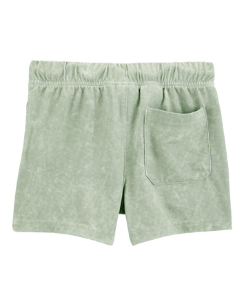 Toddler Solid Cotton Blend Shorts - Green, 